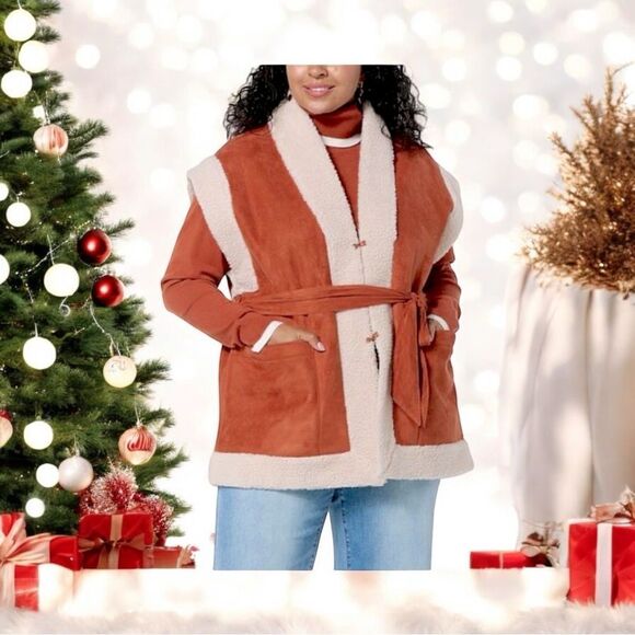 Diane Gilman Faux Shearling Vest Size Small - Picture 1 of 12